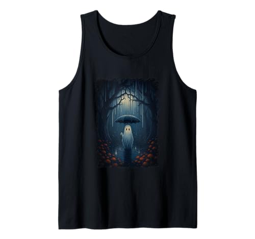 Geist im Regen unter dem Regenschirm Tank Top von Mystical Forest Ghost Umbrella