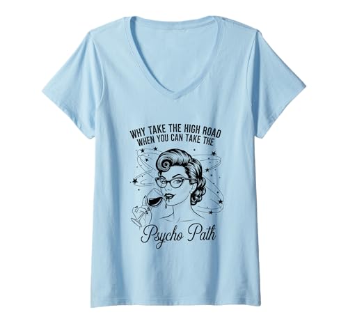 Damen Warum sollten Sie den hohen Weg gehen, wenn Sie den psychischen Weg einschlagen können? T-Shirt mit V-Ausschnitt Damen Warum sollten Sie den hohen Weg gehen, wenn Sie den psychischen Weg einschlagen können? T-Shirt mit V-Ausschnitt von Mystical Journey Spiritual Wisdom Insights