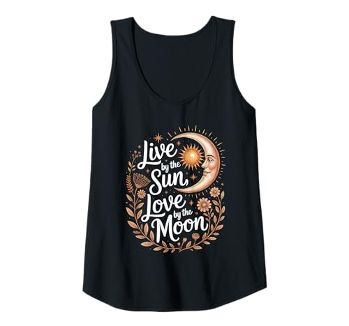 Damen Live by The Sun Love by The Moon Mystisches Himmlisches Boho Tank Top Damen Live by The Sun Love by The Moon Mystisches Himmlisches Boho Tank Top von Mystical Moon Boho Beauty Apparel