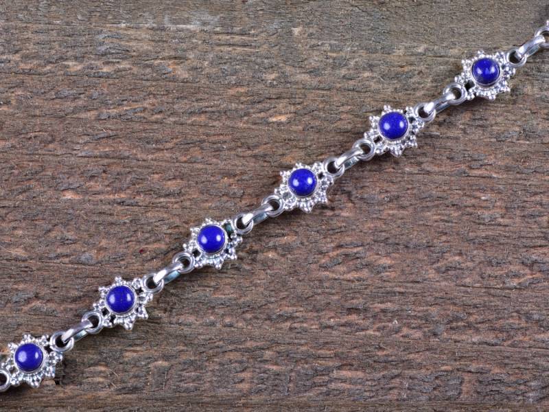 Lapislazuli Armband Lapis Lazuli Blau Silber Blau Sterlingsilber Schmuck Edelstein Geschenk von MystiqueBelle