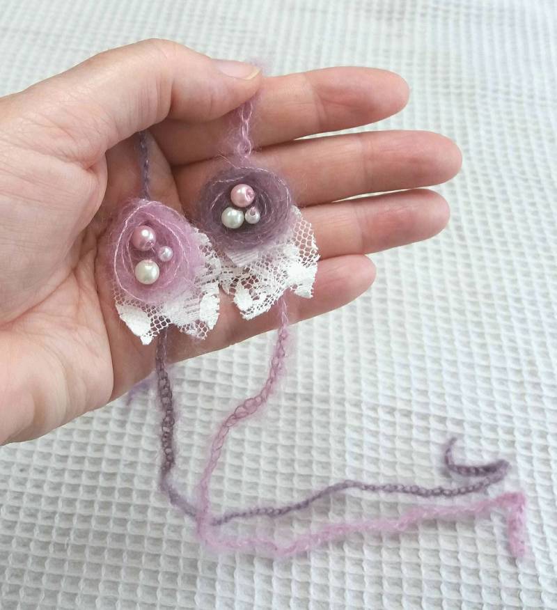 Raffhalter Für Neugeborene „Blätter Aus Spitze" von Mysunshinepearls