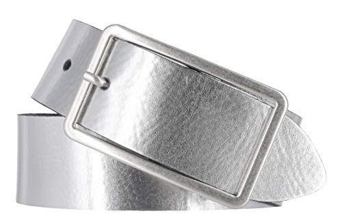 Mytem-Gear Damen Gürtel Leder Belt Ledergürtel Nappaleder 40 mm Damengürtel kürzbar (Silber, 90) von Mytem-Gear