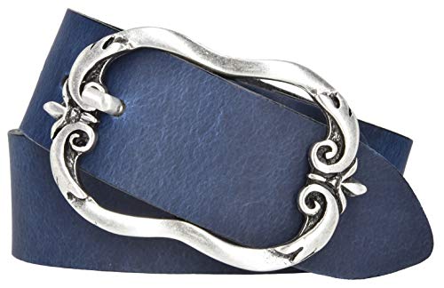 Mytem-Gear Damen Gürtel Leder Belt Ledergürtel Rindleder 40 mm Damengürtel kürzbar (100 cm, Blau) von Mytem-Gear