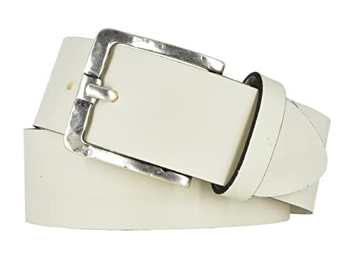 Mytem-Gear Damen Leder Gürtel Belt Ledergürtel Rindleder 40 mm Damengürtel (100, Beige) von Mytem-Gear