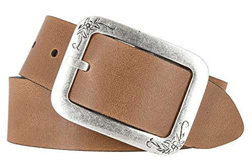 Mytem-Gear Damen Leder Gürtel Belt Ledergürtel Rindleder 40 mm Damengürtel kürzbar (85, Camel) von Mytem-Gear