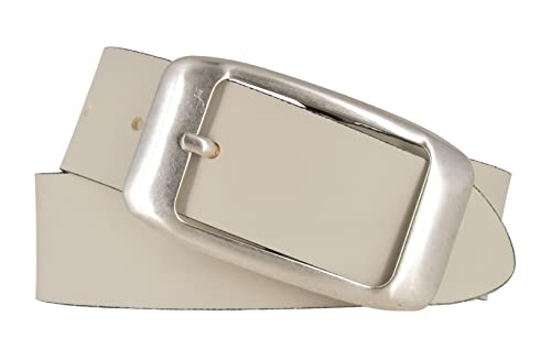 Mytem-Gear Damengürtel Ledergürtel Rindleder 40 mm Damen Leder Gürtel Belt kürzbar (110, Creme) von Mytem-Gear