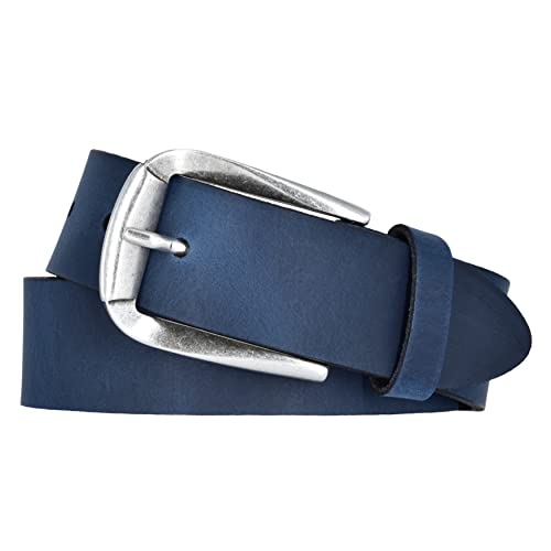 Mytem-Gear Gürtel Damen Leder Belt Ledergürtel Rindleder 35 mm Damengürtel (100, Blau) von Mytem-Gear