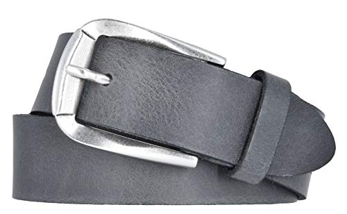 Mytem-Gear Gürtel Damen Leder Belt Ledergürtel Rindleder 35 mm Damengürtel (90, Anthrazit) von Mytem-Gear