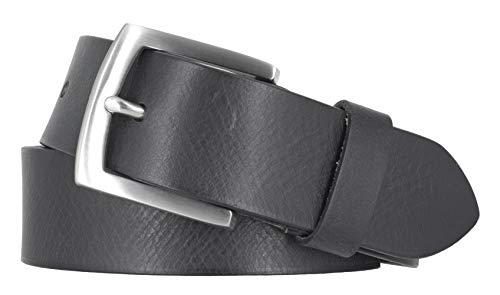 Mytem-Gear Gürtel Herren Leder Büffelleder kürzbar 40mm mit Edelstahlschließe Jeansgürtel schwarz (100) von Mytem-Gear