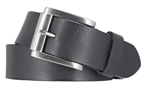 Mytem-Gear Gürtel Herren Leder Büffelleder kürzbar 40mm mit Edelstahlschließe Jeansgürtel schwarz (105) von Mytem-Gear