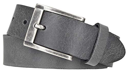 Mytem-Gear Gürtel Leder 35 mm Jeansgürtel Ledergürtel kürzbar (100, Anthrazit) von Mytem-Gear