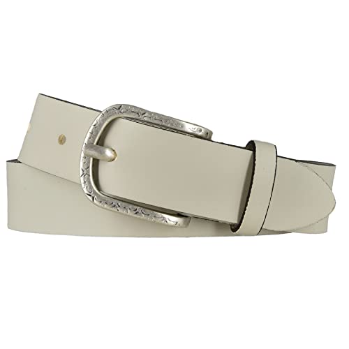 Mytem-Gear Gürtel Leder Damen 3cm Damengürtel creme 110 von Mytem-Gear