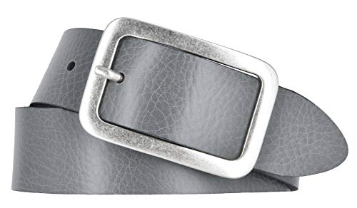 Mytem-Gear Gürtel Leder Damen Nappaleder Ledergürtel 35 mm Damengürtel (100, Grau) von Mytem-Gear