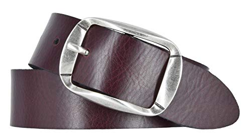 Mytem-Gear Gürtel Leder Damen Nappaleder Ledergürtel 35 mm Damengürtel (110, Bordeaux) von Mytem-Gear