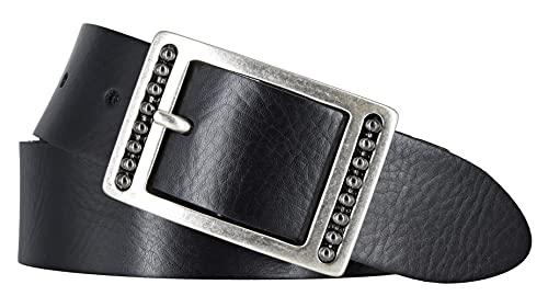 Mytem-Gear Gürtel Leder Damen Nappaleder Ledergürtel 35 mm Damengürtel (Schwarz, 105) von Mytem-Gear