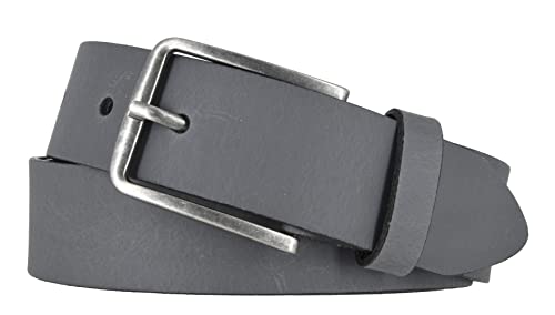 Mytem-Gear Gürtel Leder Herren 3 cm Jeansgürtel Ledergürtel kürzbar (Grau, 110) von Mytem-Gear