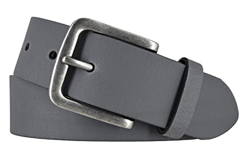 Mytem-Gear Gürtel Leder Herren 4 cm Jeansgürtel Ledergürtel kürzbar (Grau, 100) von Mytem-Gear