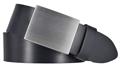Mytem-Gear Koppelgürtel Herren Leder Gürtel schwarz Gürtel aus Leder mit Koppel-Schließe 4 cm (90 cm) von Mytem-Gear