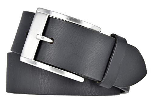 Mytem-Gear Herren Leder Gürtel 40mm Schwarz Vollrindleder kürzbar (100 cm) von Mytem-Gear