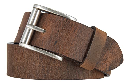 Mytem-Gear Herren Leder Gürtel kürzbar 40 mm Vollrindleder gewachst Herrengürtel (105 cm, cognac) von Mytem-Gear