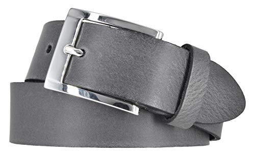 Mytem-Gear Leder Gürtel 3,5 cm Jeansgürtel Ledergürtel kürzbar (100, Anthrazit) von Mytem-Gear