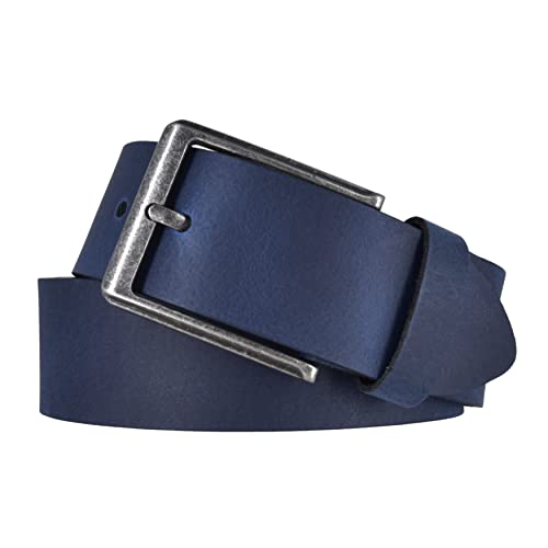 Mytem-Gear Leder Gürtel 4 cm Jeansgürtel Ledergürtel kürzbar (90 cm, Blau (Ledergürtelschlaufe)) von Mytem-Gear