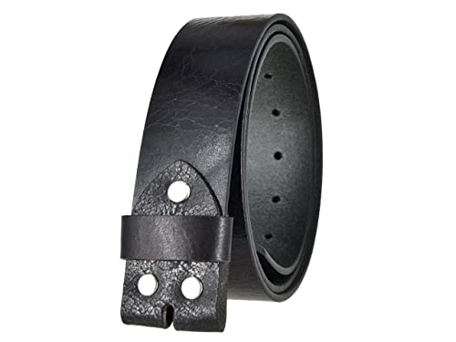 Mytem-Gear Wechselgürtel/Gürtelriemen/Lederriemen/Gürtelrohling/Echt Leder 4 cm Büffelleder (Schwarz) von Mytem-Gear