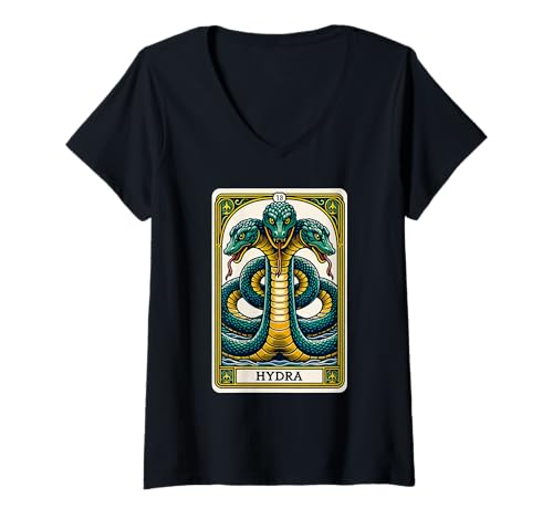 Damen Römische und griechische Mythologie! Lernaean Hydra T-Shirt mit V-Ausschnitt Damen Römische und griechische Mythologie! Lernaean Hydra T-Shirt mit V-Ausschnitt von Mythical Creature Multiheaded Serpent Apparel