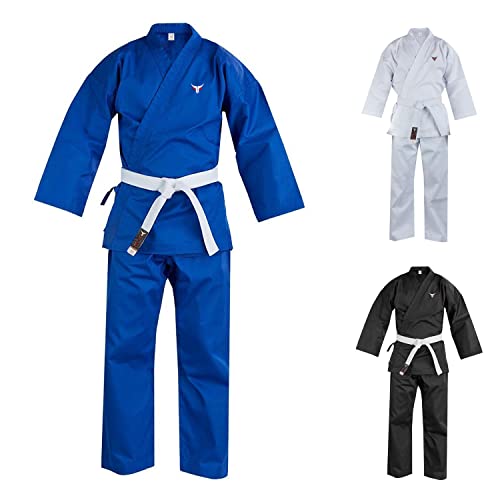 Mytra Fusion karateanzug Mehrere Größen und Farben judoanzug, BJJ Gi Ultraleichter Jujitsu Gi für Männer, Frauen und karateanzug kinder (000/110, Blue) von Mytra Fusion