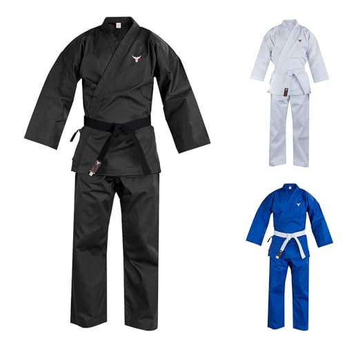 Mytra Fusion karateanzug Mehrere Größen und Farben judoanzug, BJJ Gi Ultraleichter Jujitsu Gi für Männer, Frauen und karateanzug kinder (3/160, Black) von Mytra Fusion