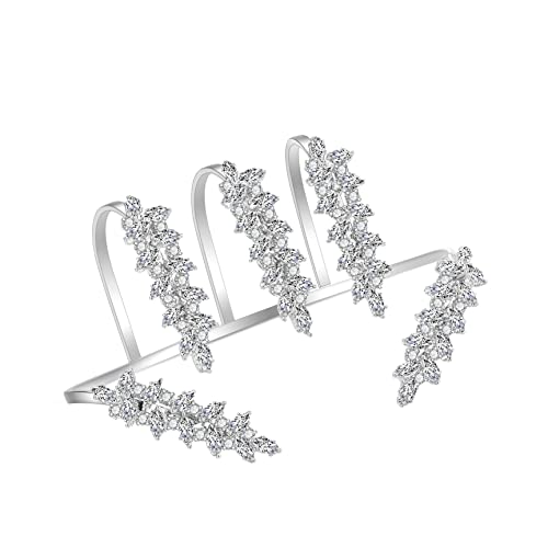 Mytys Verstellbare Manschetten Ringe für Damen-Handgefertigter Palmen offener Ring mit Kubischem Zirkonia-Schmuck Geschenke Frauen von Mytys
