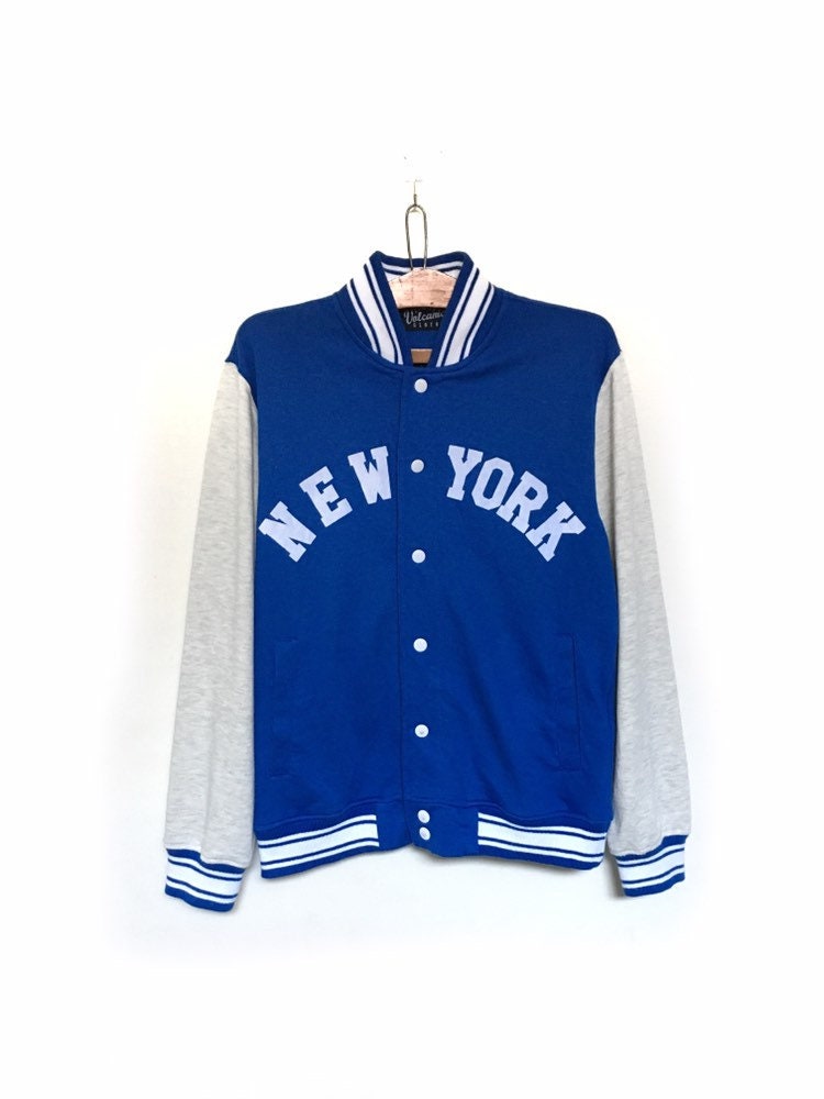 Schöne Farben Design New York Big Logo Jacke Pullover/Bomber City Nyc Größe Medium von MzClothingShop