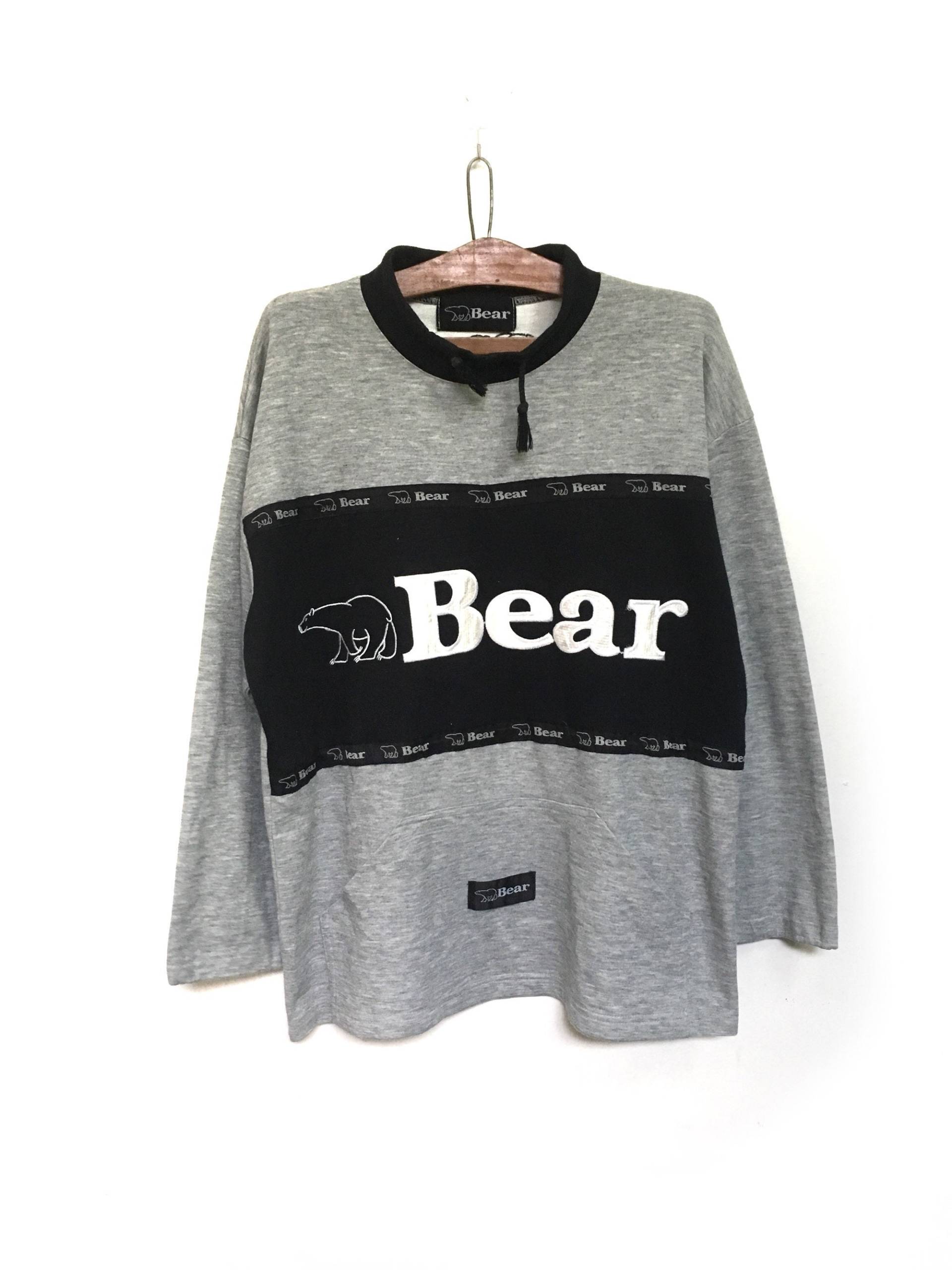 Selten Bär Big Logo Stickerei Spellout Vintage Sweatshirt Rundhals Pullover Hoodies Style Fashion Streetwear Designer/Size Large von MzClothingShop