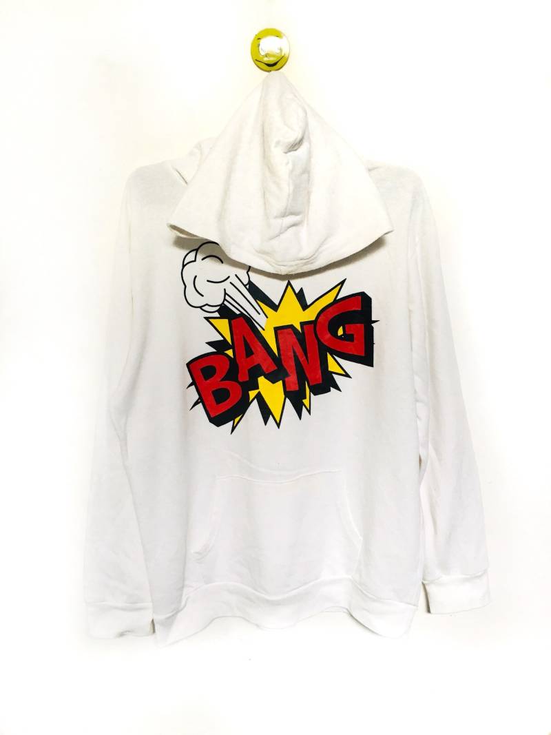 Selten Browny Bang Japan Big Print Spell Out Logo Rundhals Sweatshirt Hoodies/Größe Large von MzClothingShop