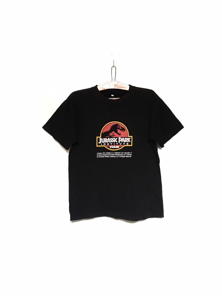 Selten Jurassic Park Tour Movie Film Schwarze Farbe T-Shirt Style Fashion/Schneller Versand Lieferung Express Größe Small von MzClothingShop