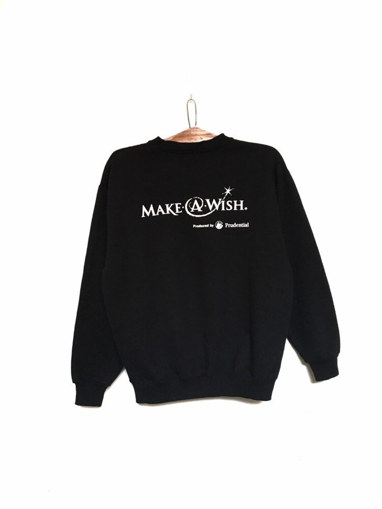 Selten Make A Wish Of Japan Big Spell Out Logo Rundhals Sweatshirt Pullover/Größe S von MzClothingShop