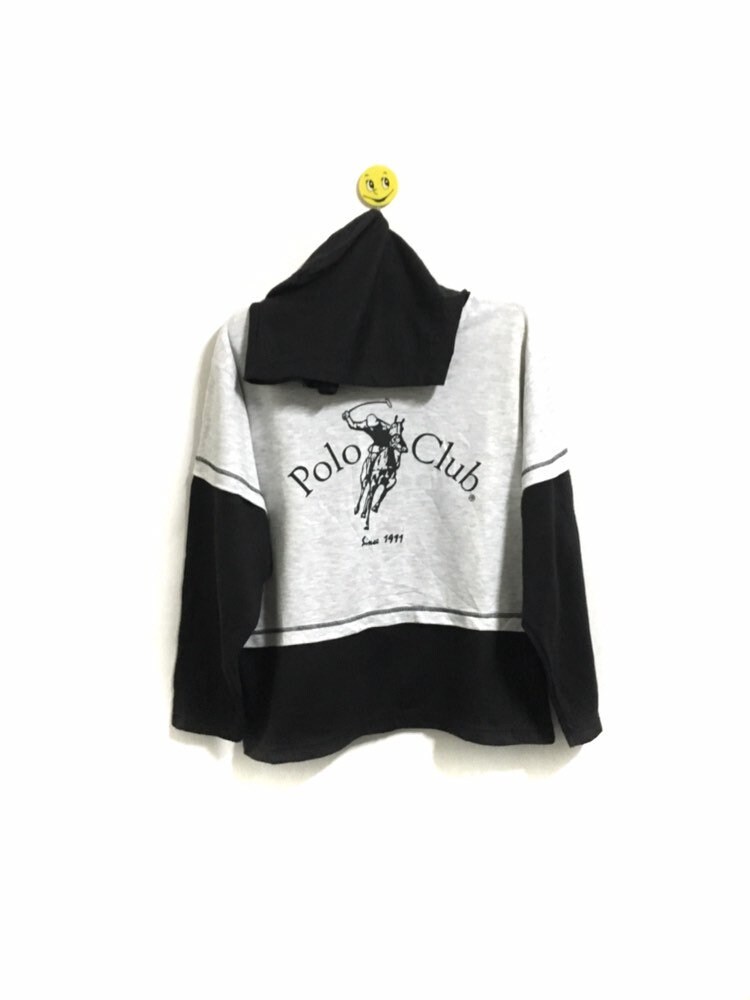 Selten Polo Club Hoodies Big Logo Zauber Aus Vintage Pullover Rundhals Sweatshirt/Polo Ralpah Lauren Mode Größe Medium von MzClothingShop