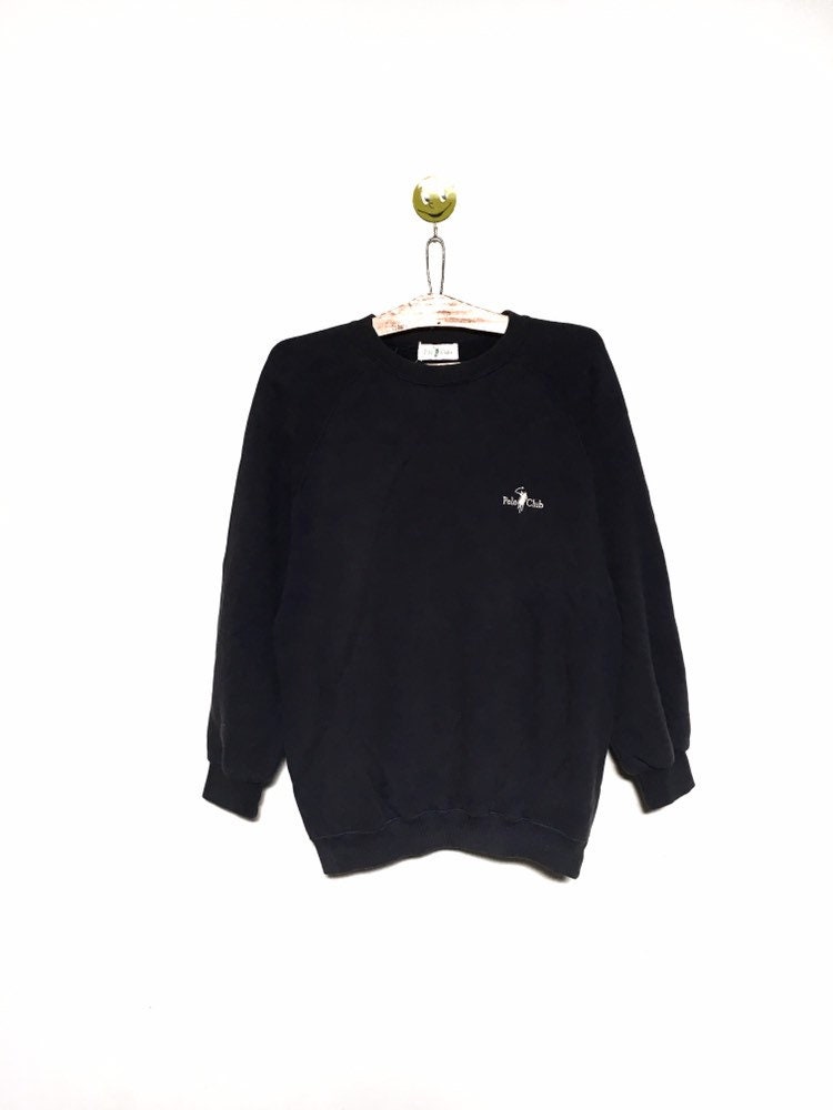 Selten Polo Club Small Logo Stickerei Ralph Lauren Vintage Crewneck Sweatshirt Pullover Mode/Größe Medium von MzClothingShop