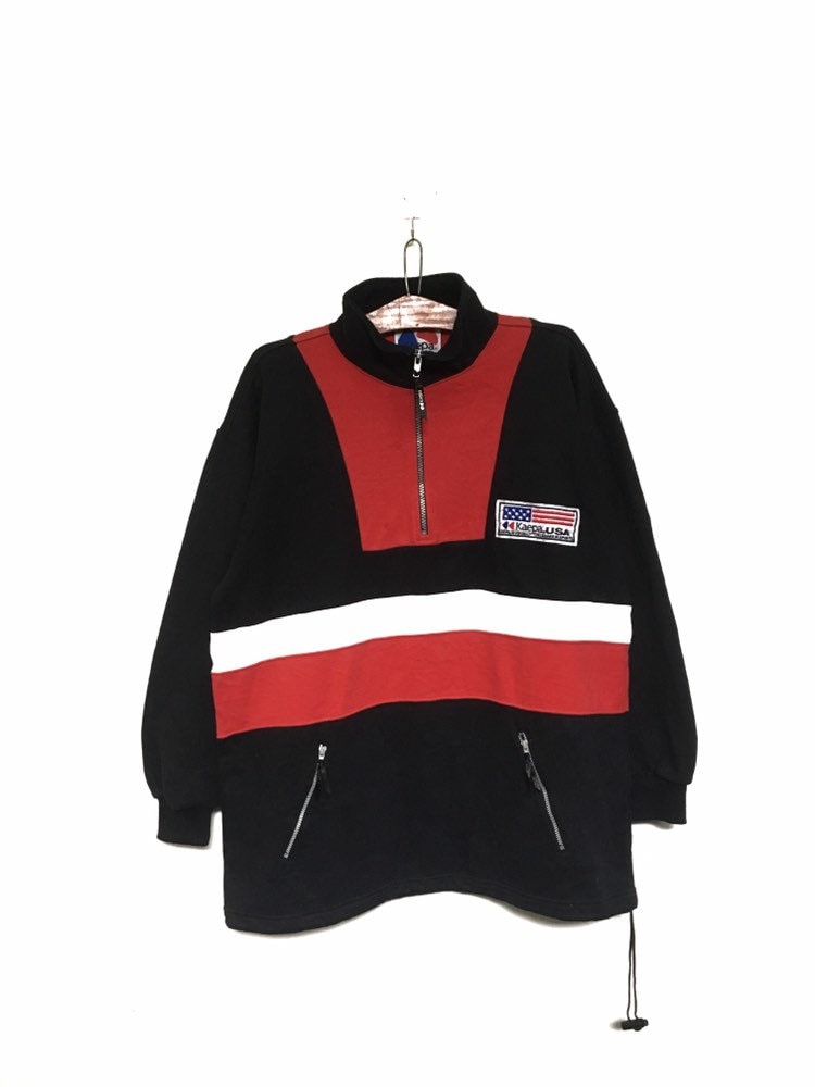 Selten Vintage Kaepa Usa Big Logo Stickerei Crewneck Sweatshirt Jacken Pullover Spellout/Größe Medium von MzClothingShop