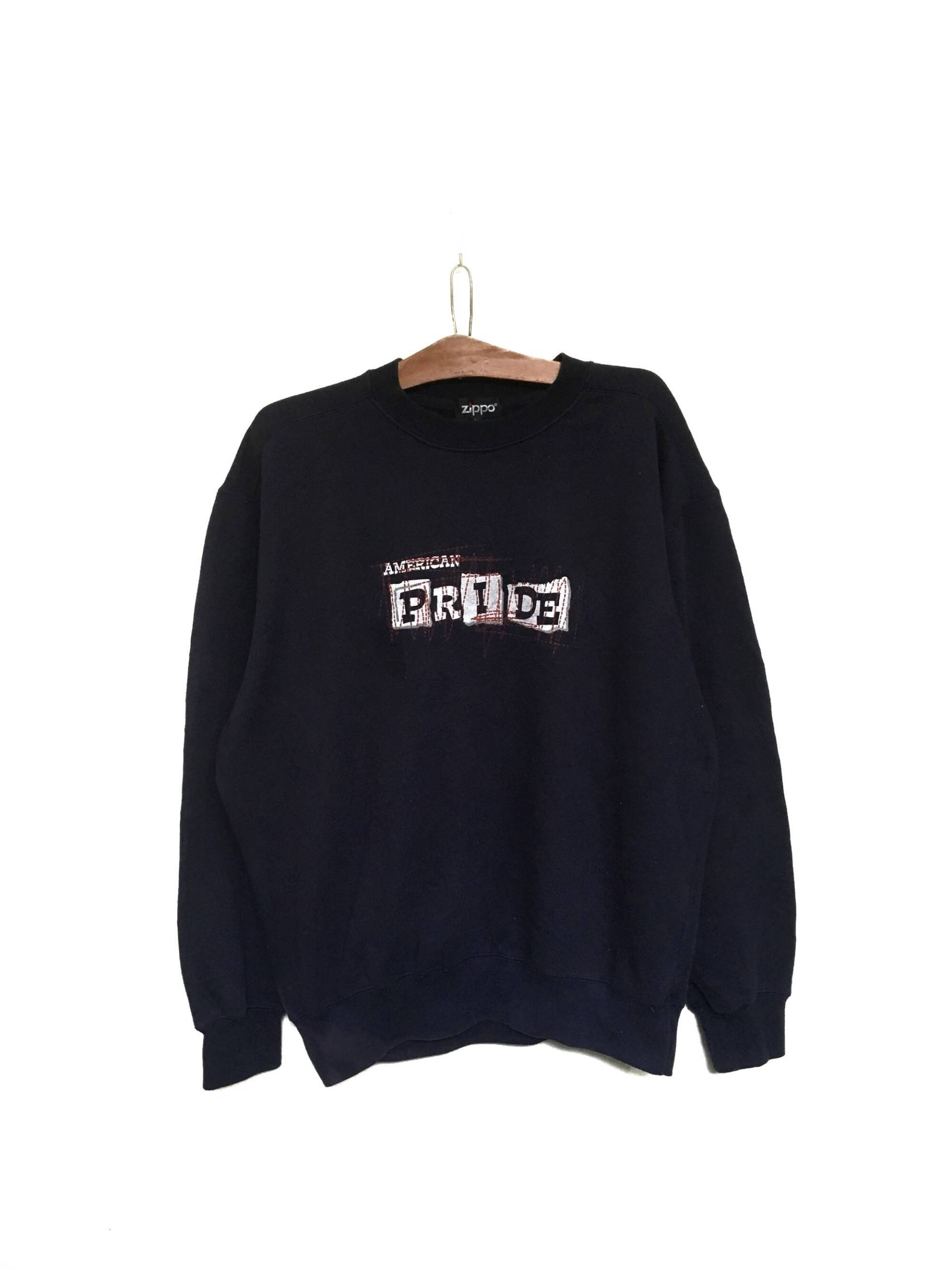 Selten Zippo Amerika Pride Big Logo Rundhals Sweatshirt Pullover/Grösse Large von MzClothingShop