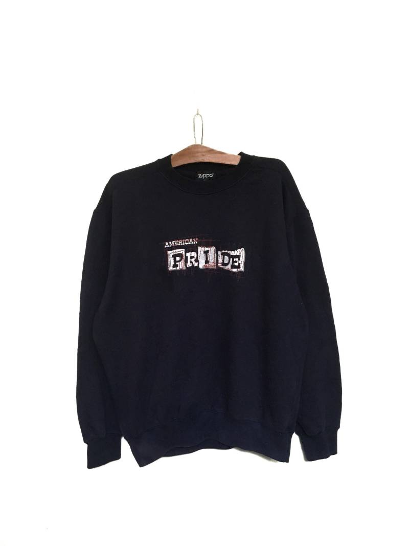 Selten Zippo Amerika Pride Big Logo Rundhals Sweatshirt Pullover/Grösse Large von MzClothingShop