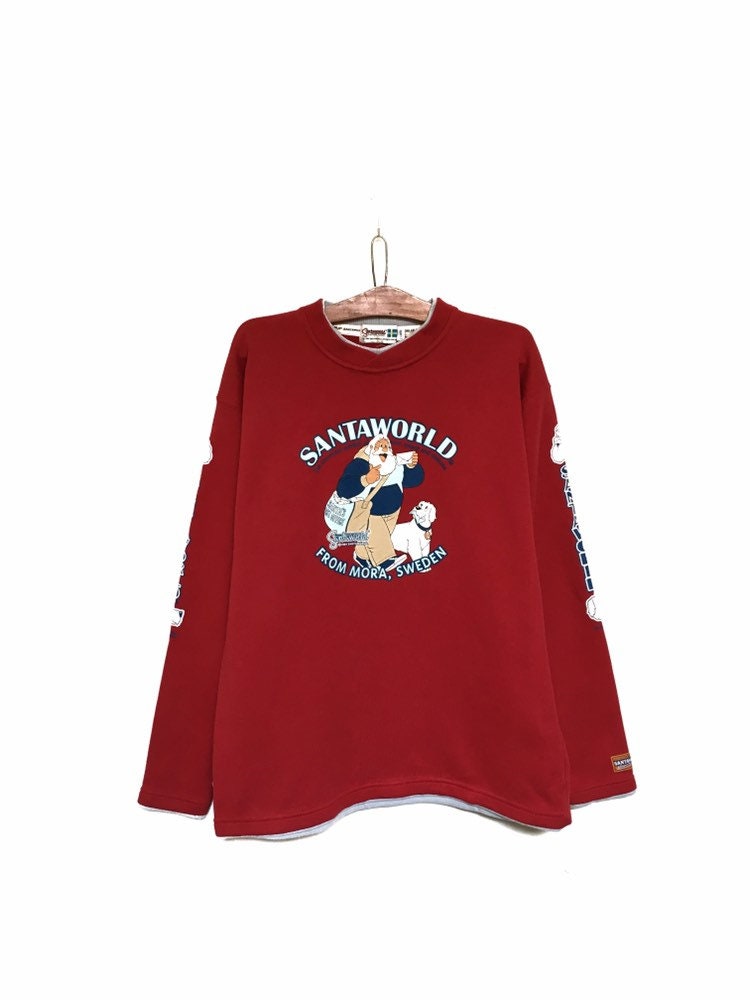 Seltenes Design Santaworld Sweden Big Logout Crewneck Sweatshirt Pullover Langarm/Size Large von MzClothingShop