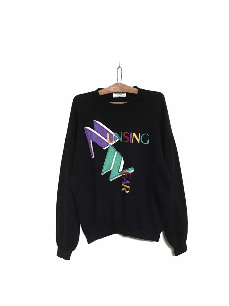 Vintage Grandslam Munsigwear Rare Big Logo Mehrfarbige Stickerei Made Japan Schönes Rundhals Sweatshirt Pullover/Größe Large von MzClothingShop