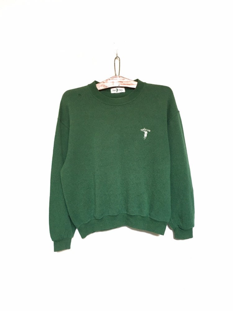 Vintage Polo Club Schöne Farbe Kleine Logo Stickerei Rundhals Sweatshirt Pullover/Ralph Lauren Größe Large von MzClothingShop