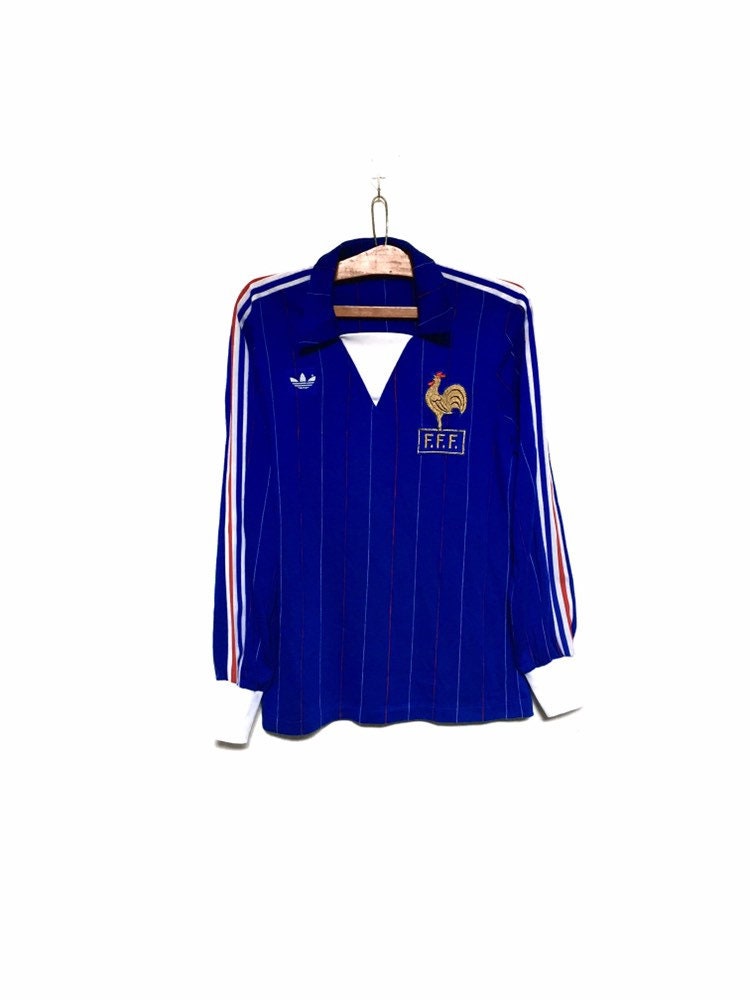Vintage Seltene 80Er Jahre Adidas Frankreich Trikot Deadstock Zustand Fußball Made in France/Größe Medium von MzClothingShop