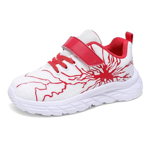 Mzhki Kinder Turnschuhe Sportschuhe Für Jungen Hallenschuhe Sneakers Outdoor Laufschuhe Shoes Schuhe Weiß Rot 33EU Mzhki Kinder Turnschuhe Sportschuhe Für Jungen Hallenschuhe Sneakers Outdoor Laufschuhe Shoes Schuhe Weiß Rot 33EU von Mzhki