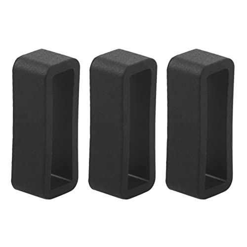 Mzpeldxk 3X Schwarz Uhrenarmband Halteband Schleifen Gummi Halter Schnallen Halter 22mm von Mzpeldxk