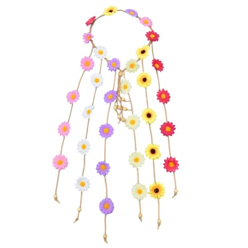 Mzshne Boho-Stirnband mit Blumenmotiv, Urlaubs-Blumenkranz, Boho-Stirnband für Prinzessinnen, Partyzubehör, Zubehör Mzshne Boho-Stirnband mit Blumenmotiv, Urlaubs-Blumenkranz, Boho-Stirnband für Prinzessinnen, Partyzubehör, Zubehör von Mzshne