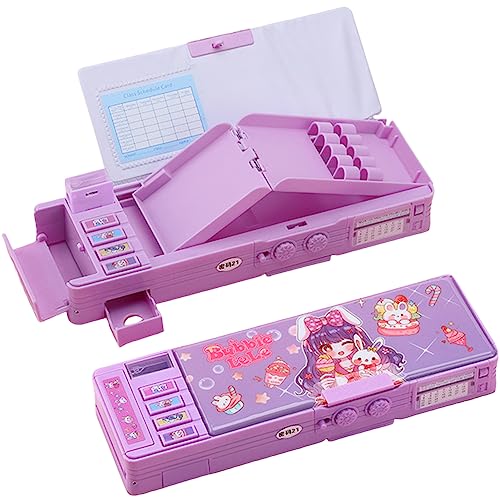 Mzshne Pop Up Cartoon Federmäppchen Große Kapazität Stift Schreibwaren Box Geburtstagsgeschenk für Mädchen und Teenager von Mzshne