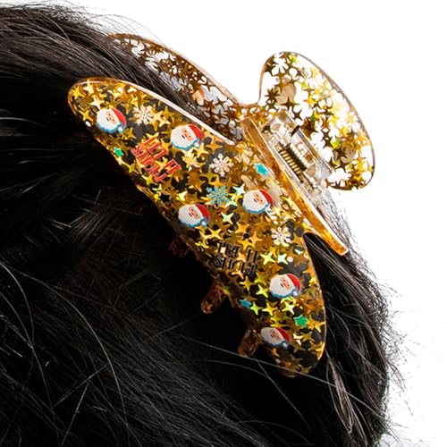 Mzshne Weihnachtliche Elch-Haarklammern, groß, starker Halt, Acryl-Clips für Frauen, Haarstyling-Werkzeuge von Mzshne